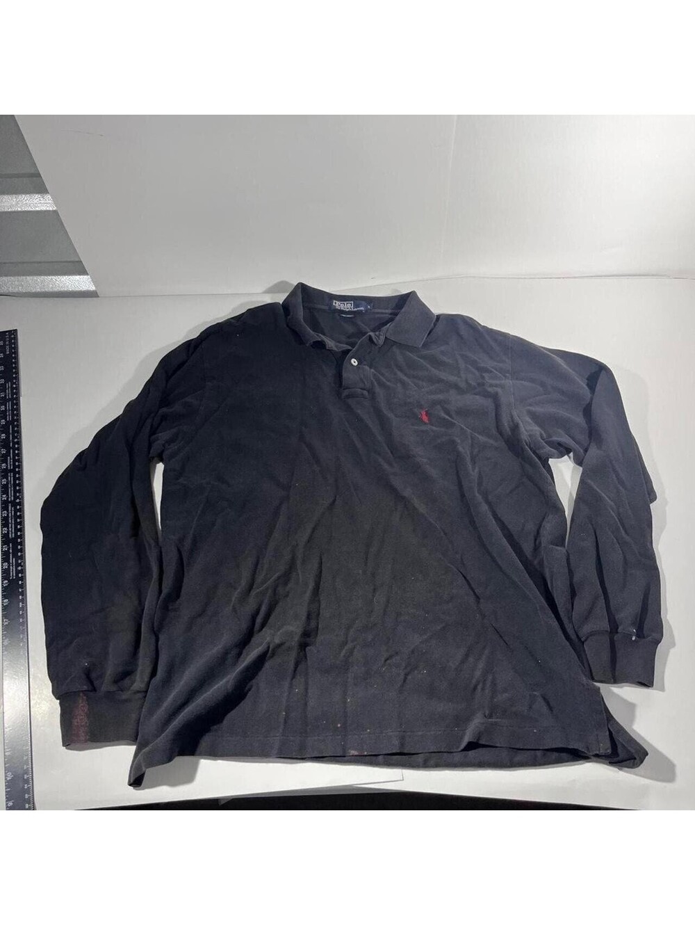 Ralph Lauren black long sleeve polo shirt Size L Men's L